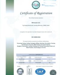ISO 22000 2018 Certificate