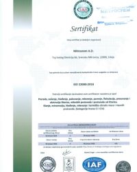 ISO 22000 2018 Sertifikat